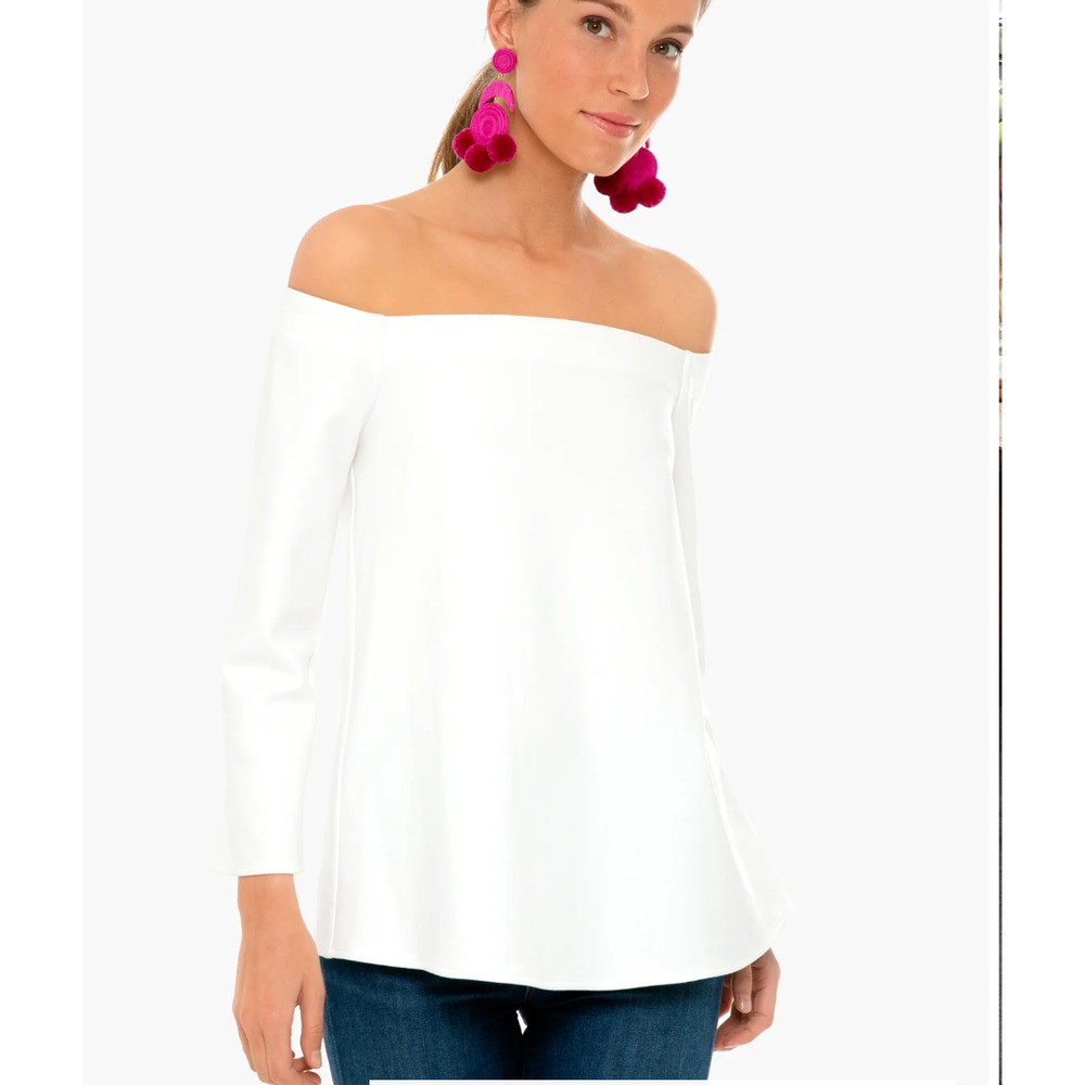 Tuckernuck White Off-Shoulder Blouse